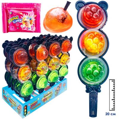 Фруктовое желе с шипучей карамелью Взрывной светофор (Китай) 49г