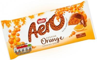 Молочный пористый шоколад Nestle Aero Апельсин 90 гр