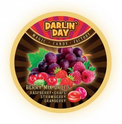 Карамель  DARLIN DAY BERRY MIX  малины виноград клубника клюква 180 грамм