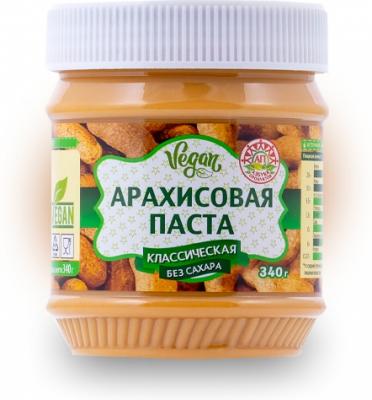 Азбука Продуктов Арахисовая паста Классическая без сахара 340 гр